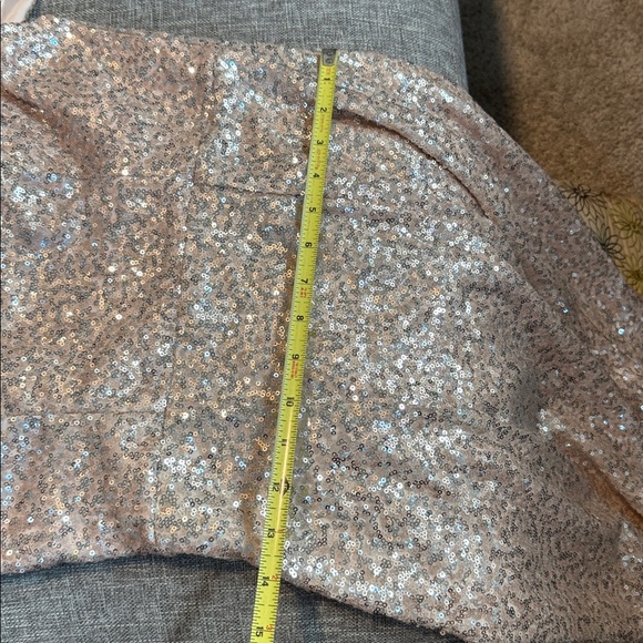 Emerald Sundae women’s Gold/pink sequined off shoulders formal dress size 11 - Picture 6 of 12